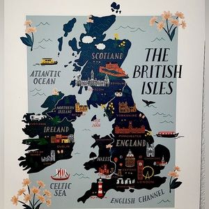 Rifle Paper Co. British Isles Print (Scotland, England, Ireland) - great gift